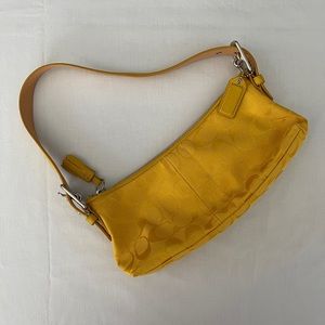 Coach Vintage Yellow Jacquard Bagette